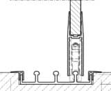 3 läufige Bodenschiene - Schiebetüren Flach - Detail