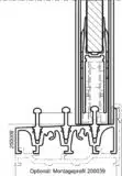 3 spurige Bodenschiene - Glasschiebetüren-Detail