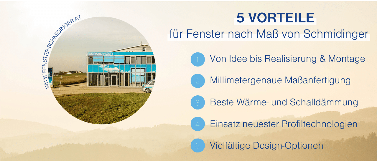 5 Vorteile für Fenster nach Maß von Fenster-Schmidinger