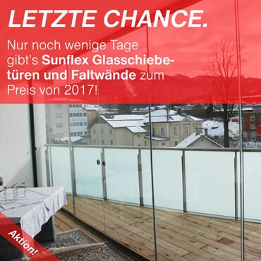 Aktion Sunflex Schiebetüren & Faltwände