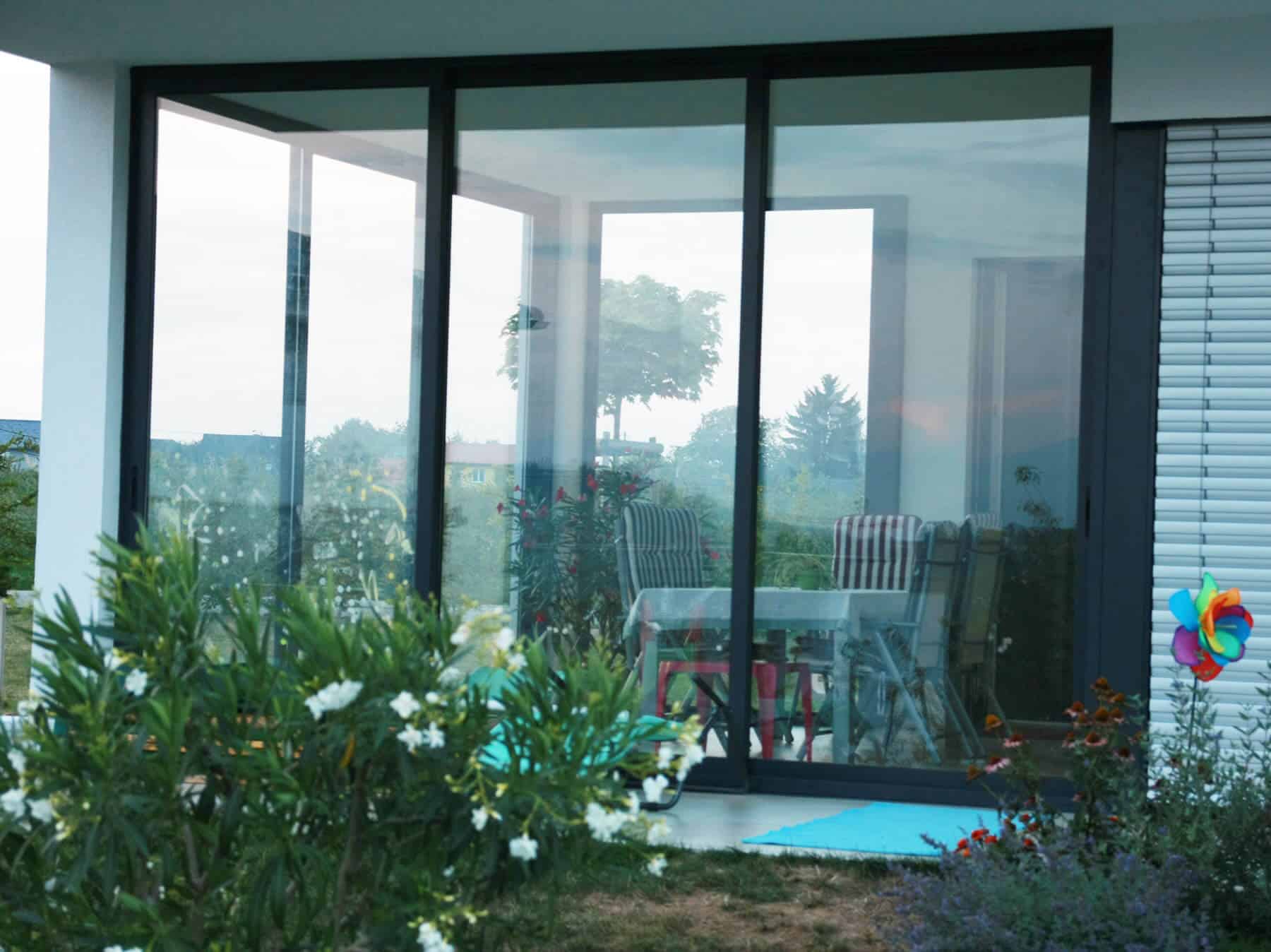 Aluminium-Glas Schiebetüren für Terrasse