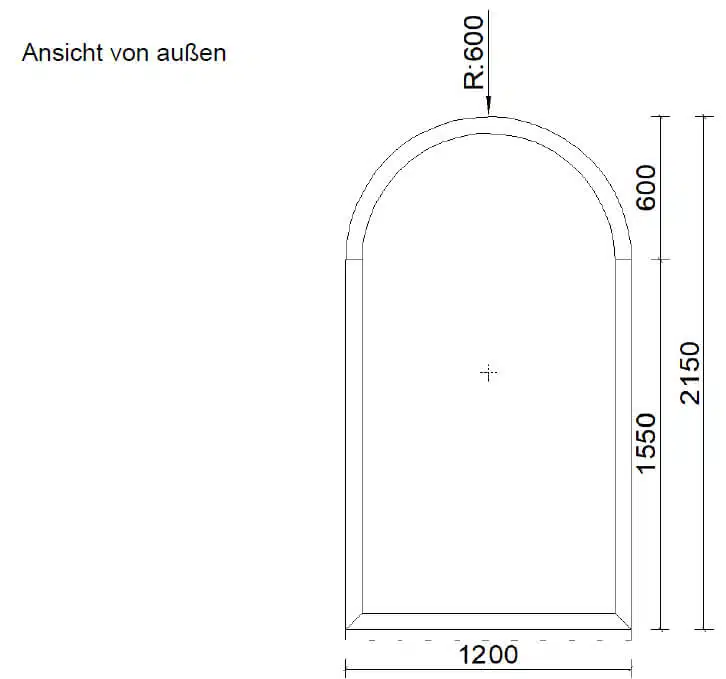 Alu Fenster Rundbogen