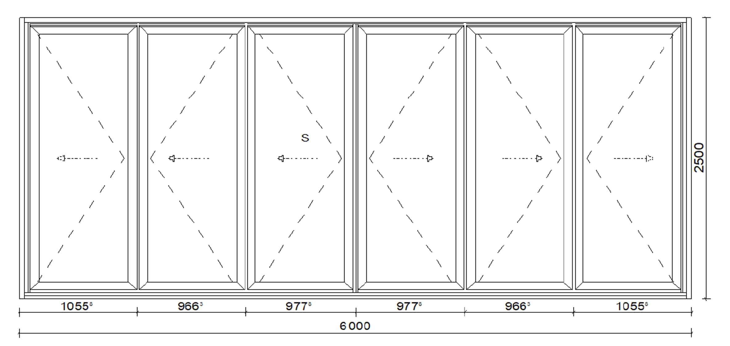Aluminium Faltwand 6 x 2,5 Meter