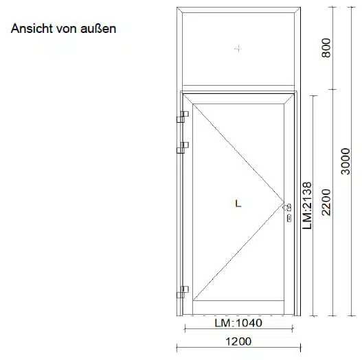 Aluminium-Türe für Innenbereich mit Oberlichte