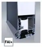 Aluminiumtüre beidseitig flügelüberdeckend