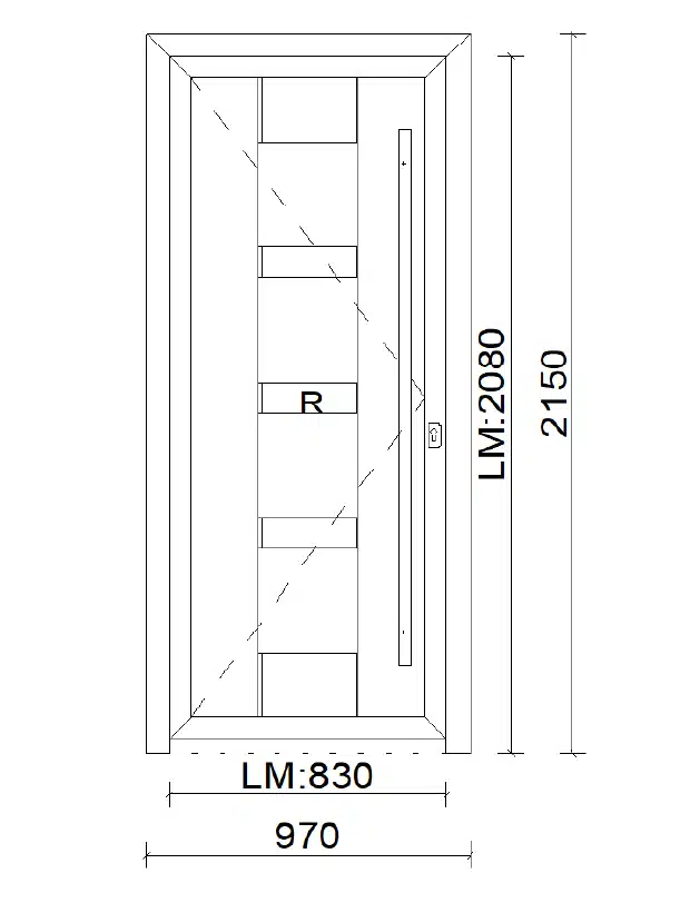 Aluminiumtüren mit Füllung