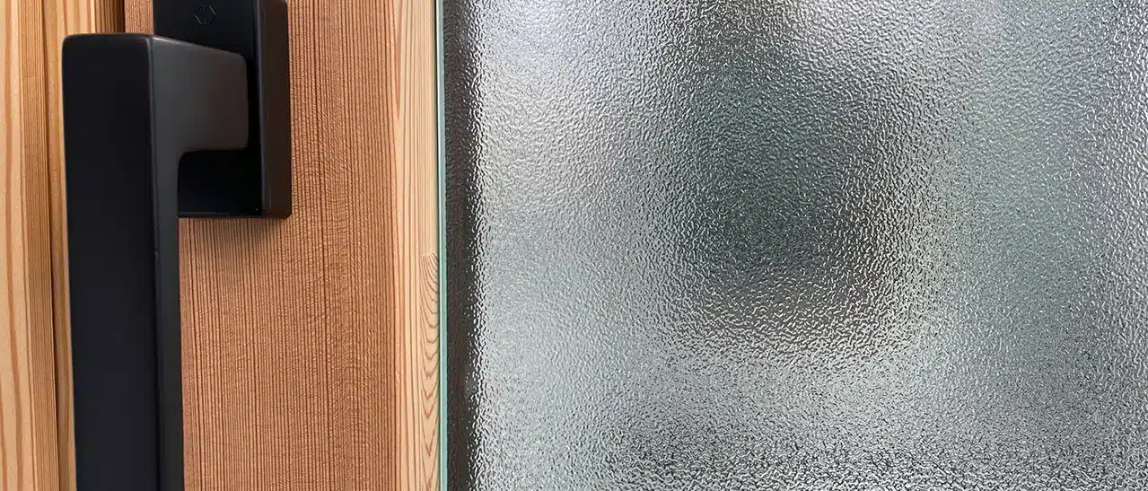Badfenster mit Ornamentglas 504 in weiß