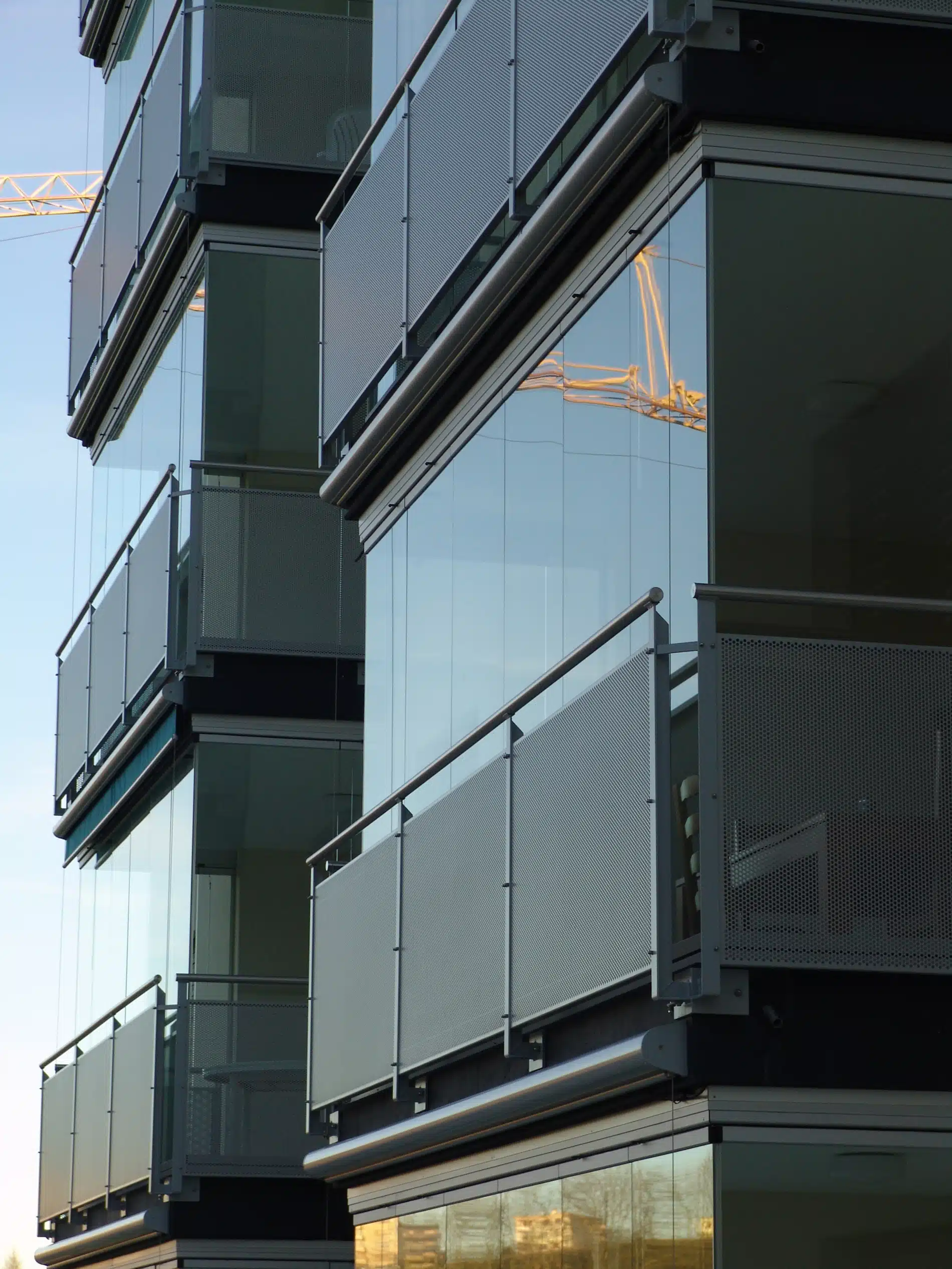 Balkon mit Glasverkleidung zum Schieben