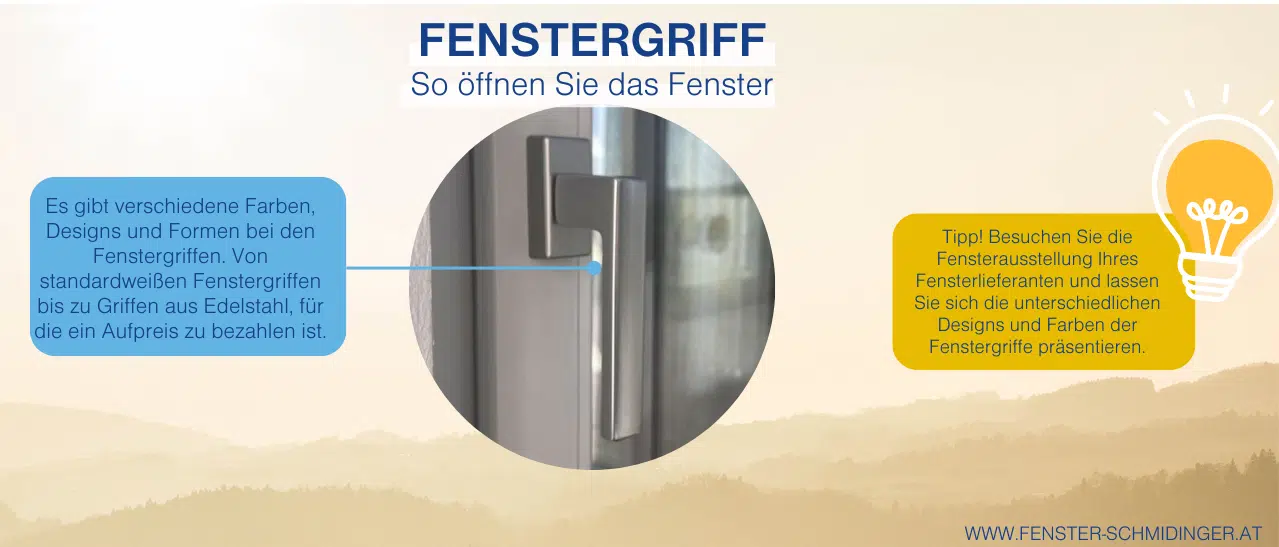Bestandteile Fenster - der Fenstergriff