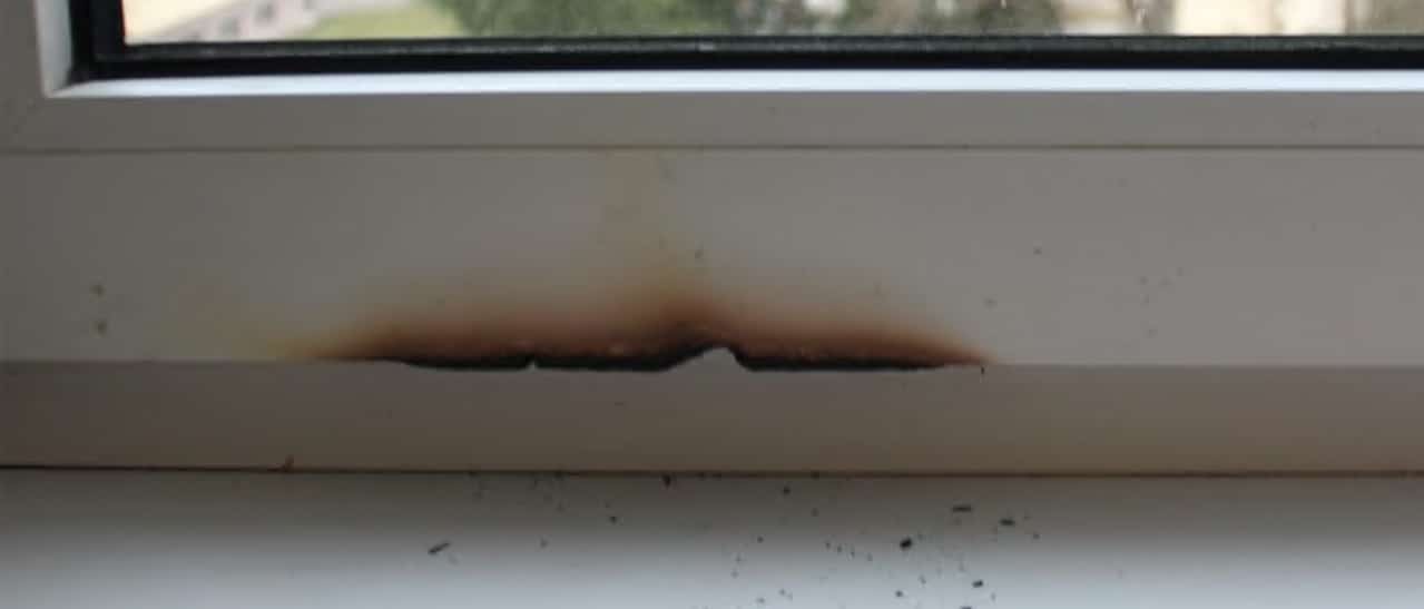 Brandschaden Kunststoff-Fenster Reparatur