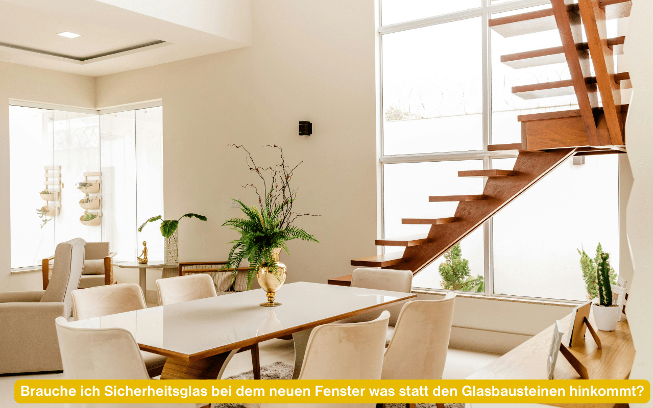 Brauche ich Sicherheitsglas bei dem neuen Fenster was statt den Glasbausteinen hinkommt? Heller Wohnraum