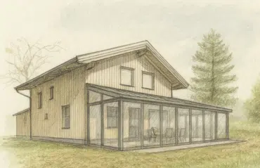 Der Wintergarten als Auslaufmodell – Bild zeigt die Planung eines Wintergartens als klassischen Anbau.