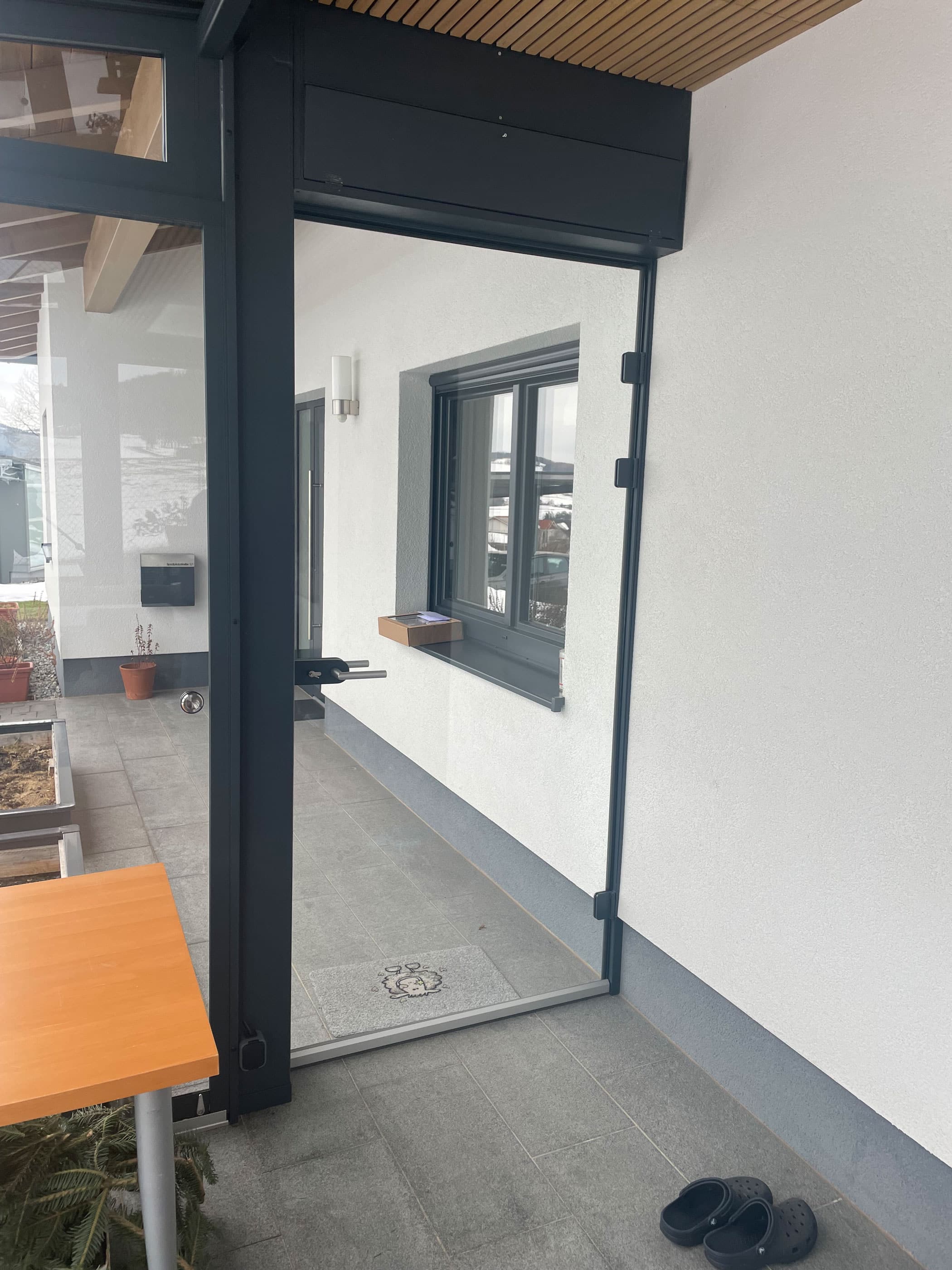 Detail Nurglastüre bei Wintergarten in 4212 Neumarkt im Mühlkreis