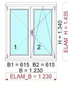 Preis 2-flügeliges Fenster