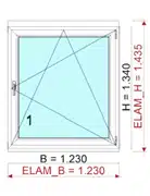 Preis Fenster 1-flügelig