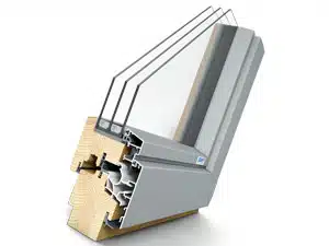 Erkerfenster Neoline Fensterschnitt Holz-Alu