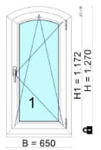 Erkerfenster Beispiel: Segmentbogen, einflügelig. Entdecken Sie die Kosten und Vorteile dieses stilvollen Fensterdesigns.