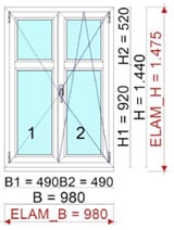 Skizze eines zweiflügeligen Erkerfensters für Ecker, zeigt Beispiele und Kosten.