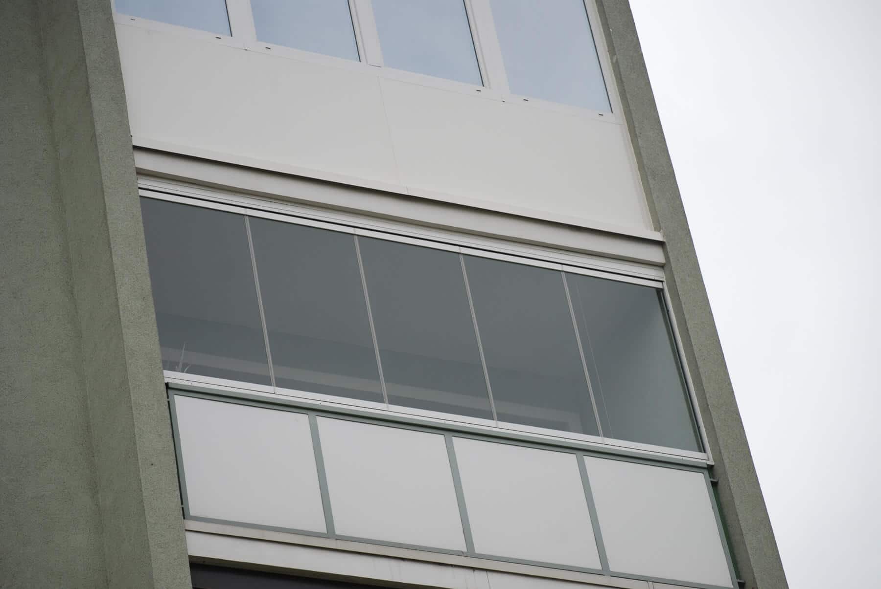 Faltfenster Glas außen für Balkon