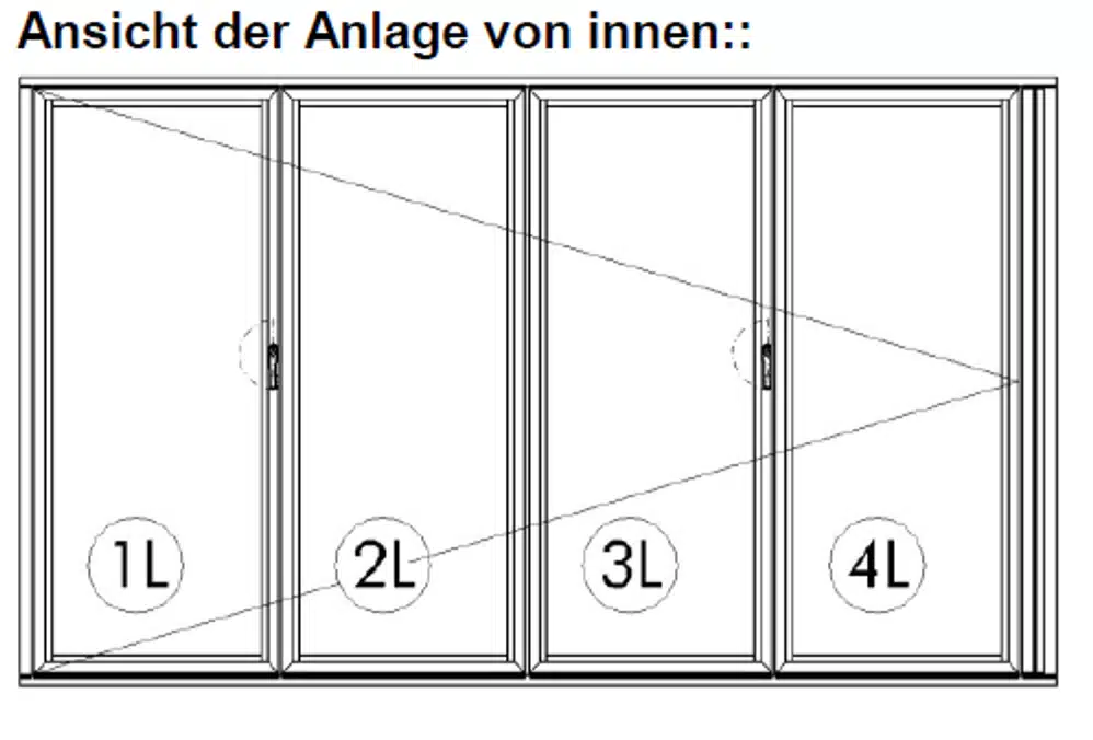 Faltschiebetür Holz Alu auf Maß