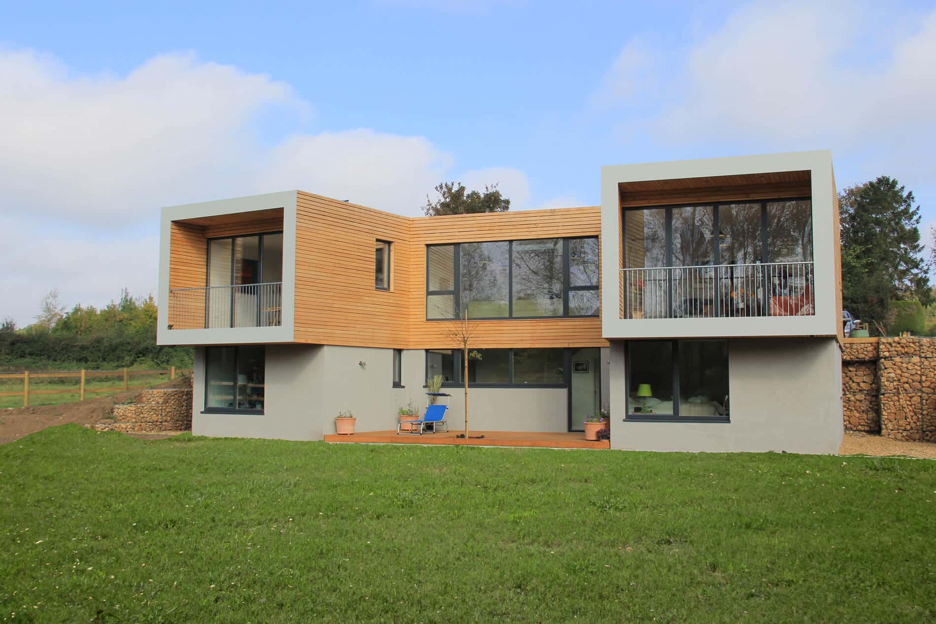 Faltschiebetür Holz-Aluminium