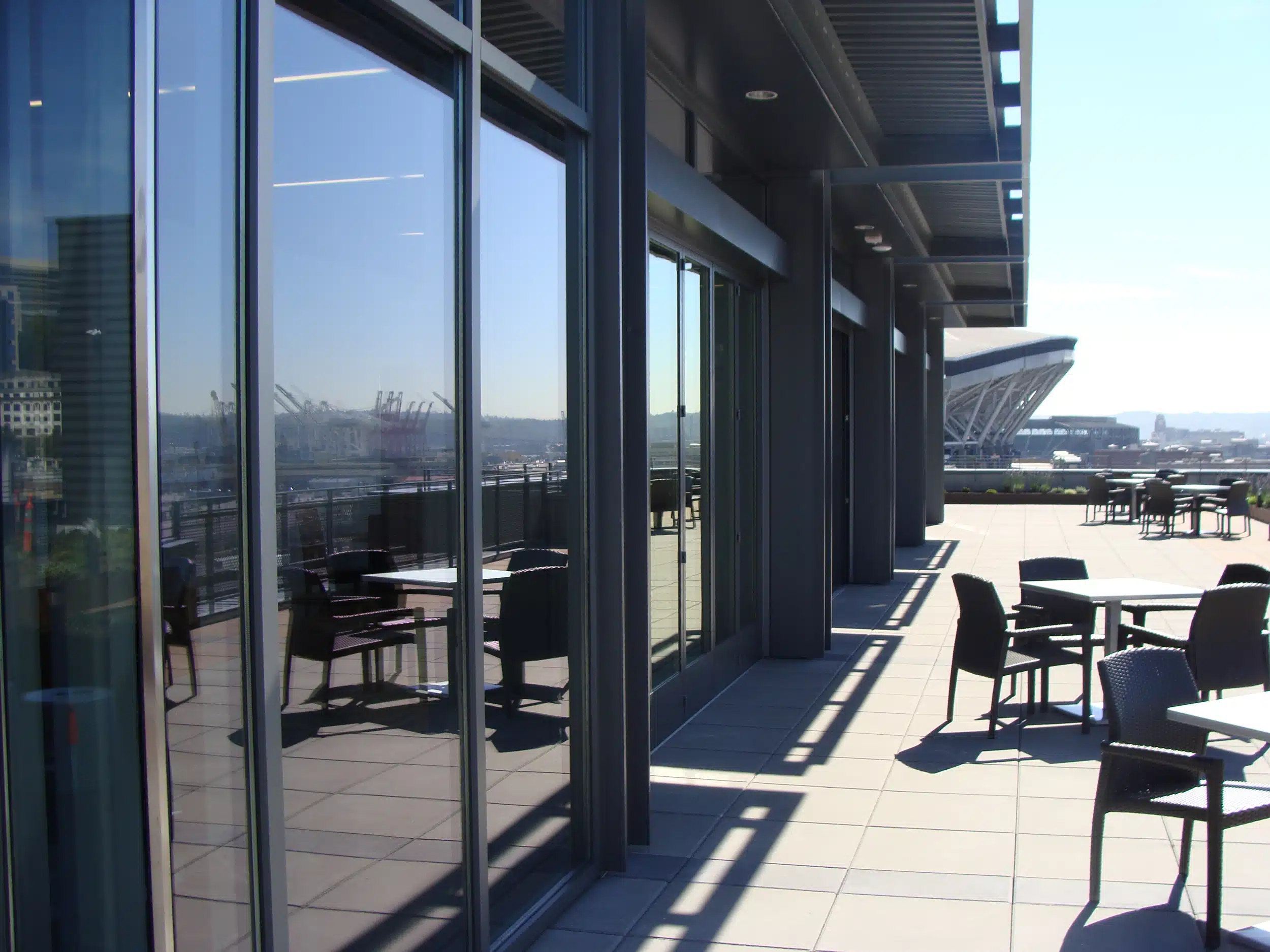 Faltwand für Dachterrasse