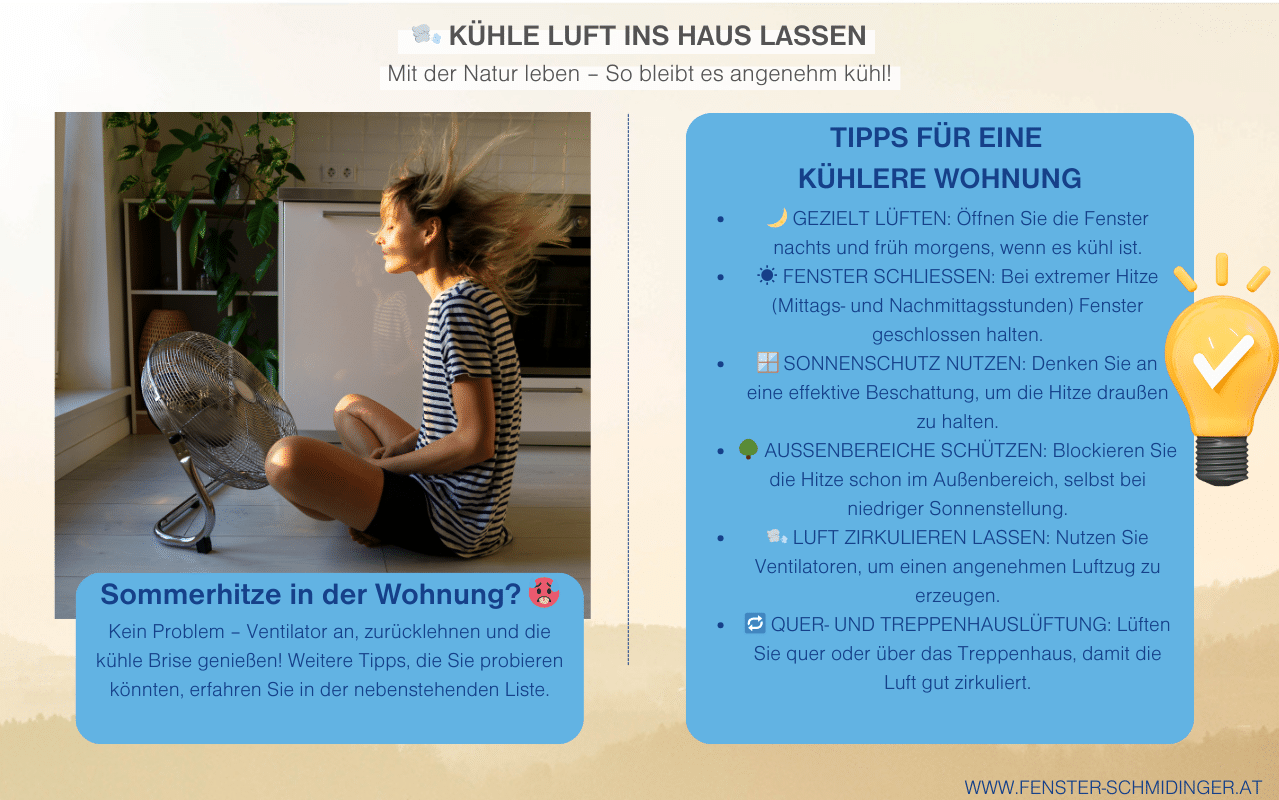 Fenster auf oder zu bei Hitze? Richtig lüften und Sonnenschutz nutzen für angenehme Raumtemperatur + viele weitere Tipps!