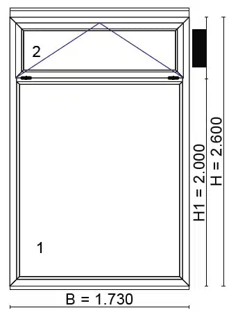 Fenster mit Oberlichte