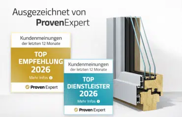 Fenster Oberösterreich Top-Bewertung ProvenExpert Auszeichnung 2026 Top Dienstleister mit Fensterprofil