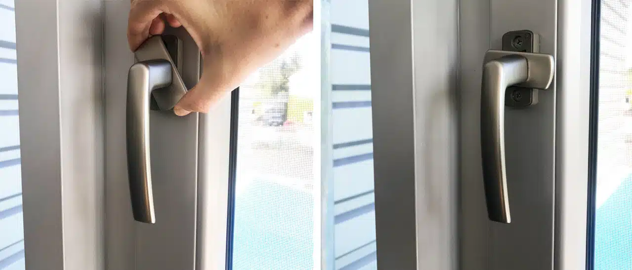 Fenstergriffe Austauschen - Kunststoff-Abdeckung anheben und drehen