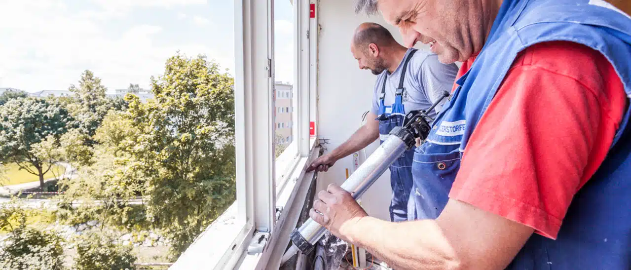 Neue Fenster im Altbau montiert