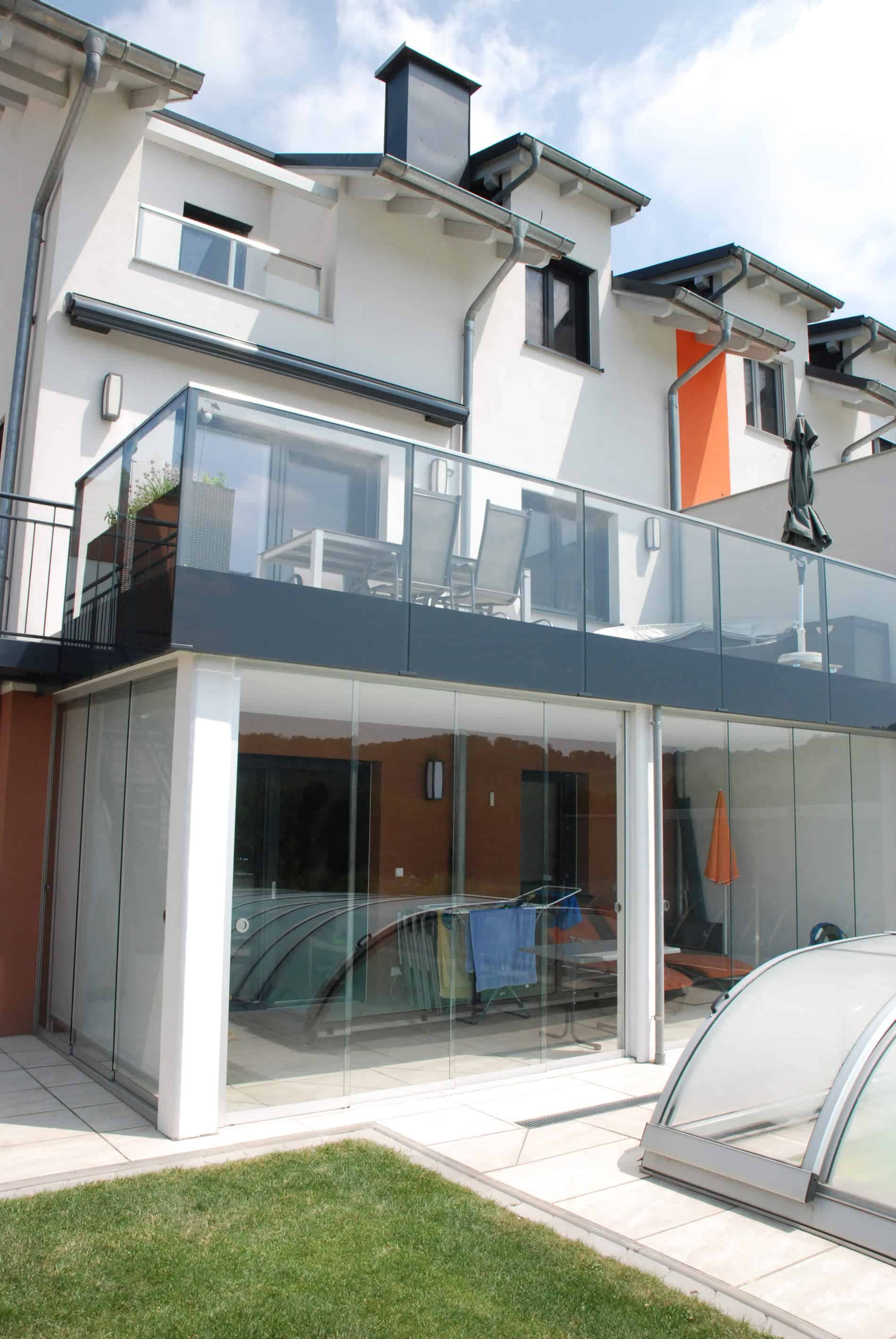 Glas Faltwand Terrasse
