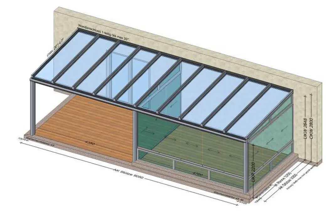 Glas Terrassenüberdachung mit Sommergarten - Planung