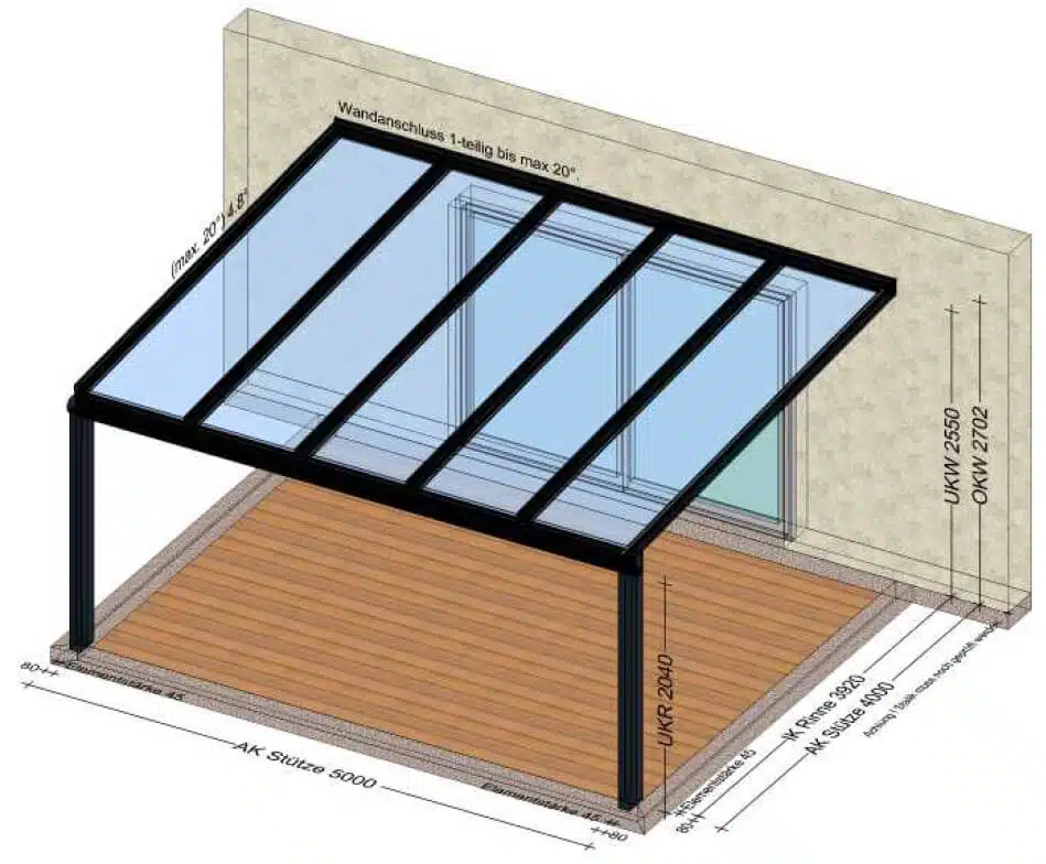 Glas Terrassenüberdachungen