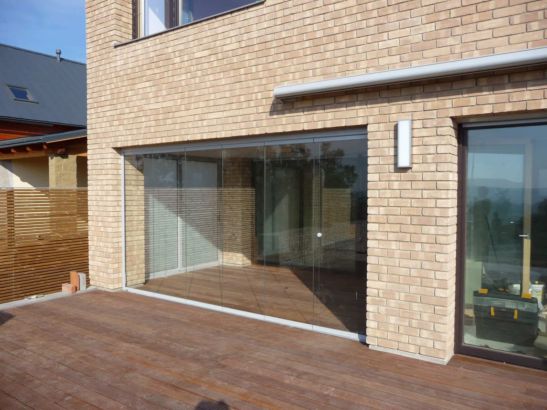 Glasfalttüren rahmenlos Terrassen