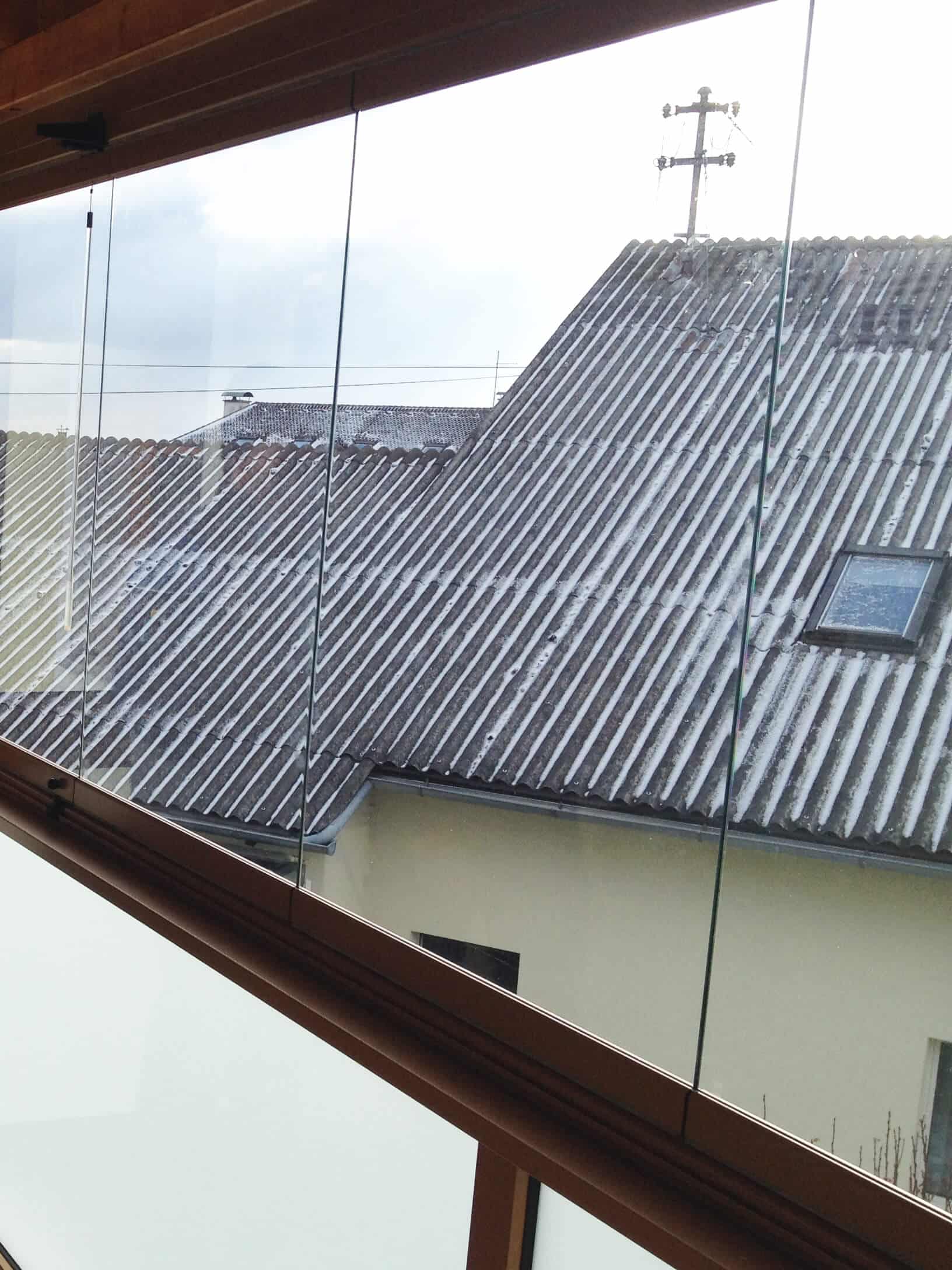 Glasschiebeelemente außen