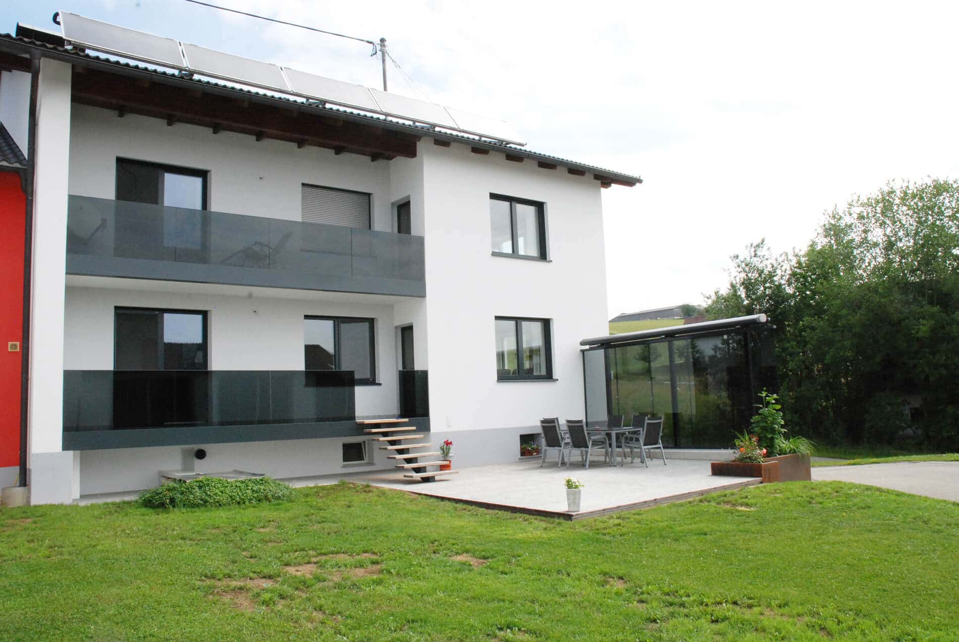 Glasschiebeelemente Wetterschutz