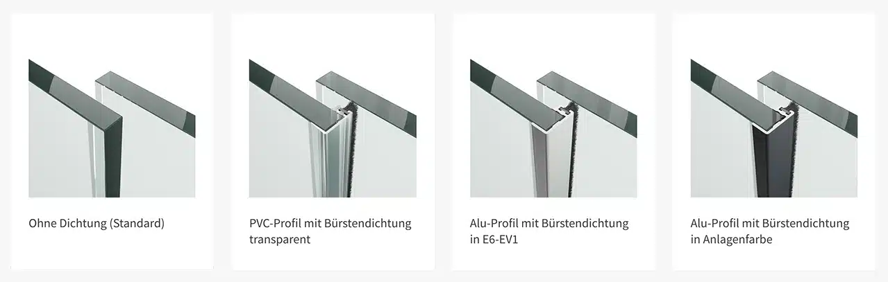 Schiebe-Systeme mit oder ohne Spaltdichtungen