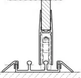 Glasschiebetüren 2 spurig - Flache Bodenschiene