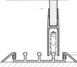 Glasschiebetüren Bodendetail Schiene Flach