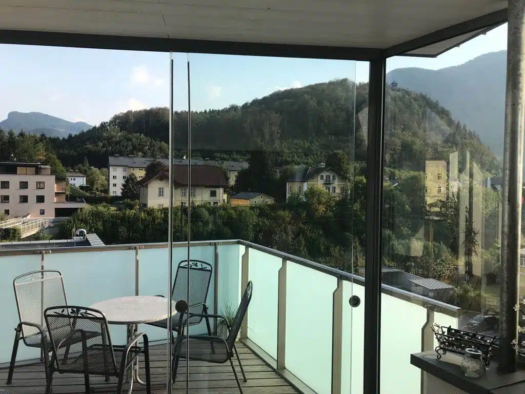 Glasschiebetüren für Terrasse Wetterschutz