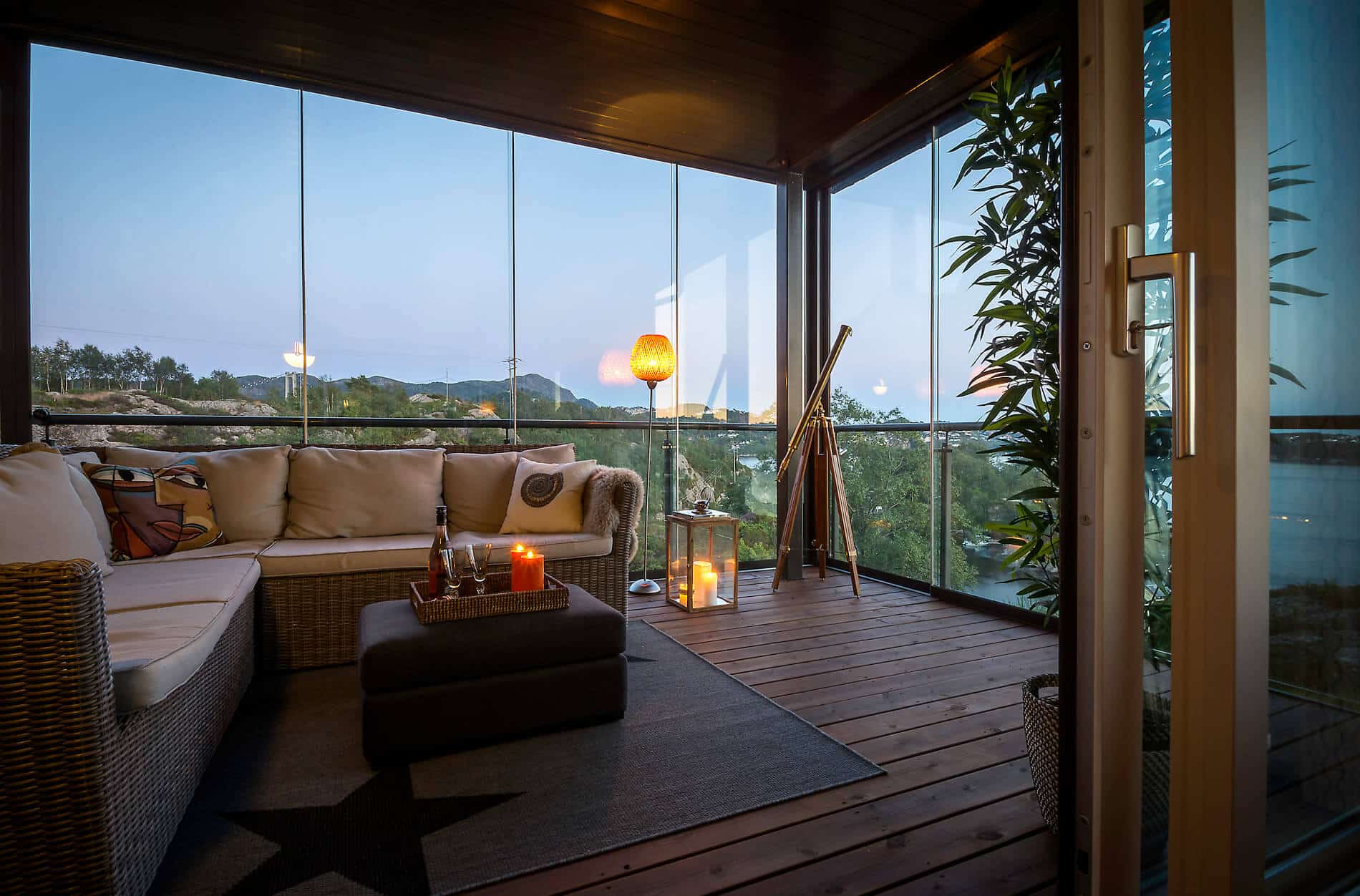 Glasschiebewand für bestehende Terrassenüberdachung