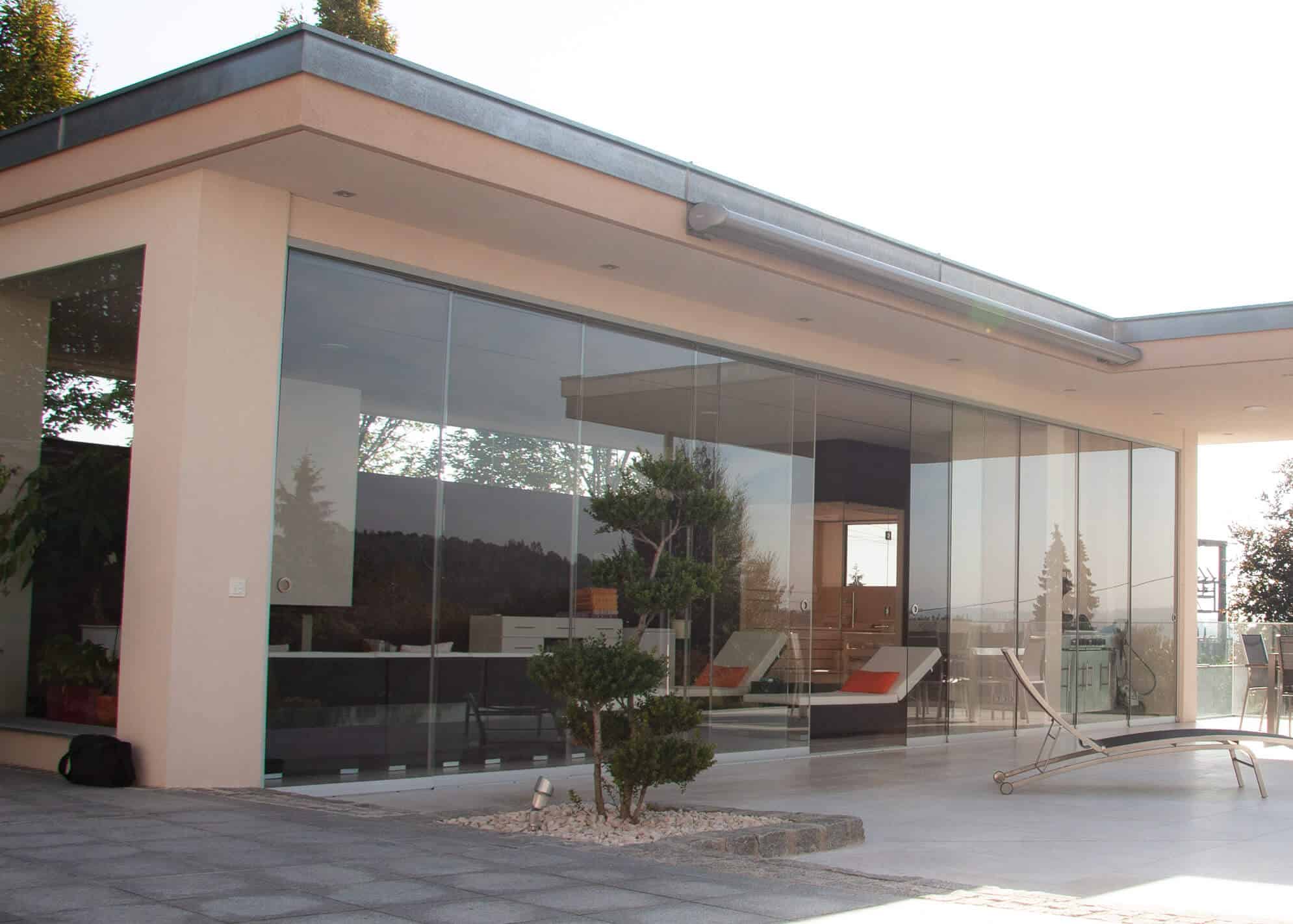 Glasschiebewand Terrasse Ideen