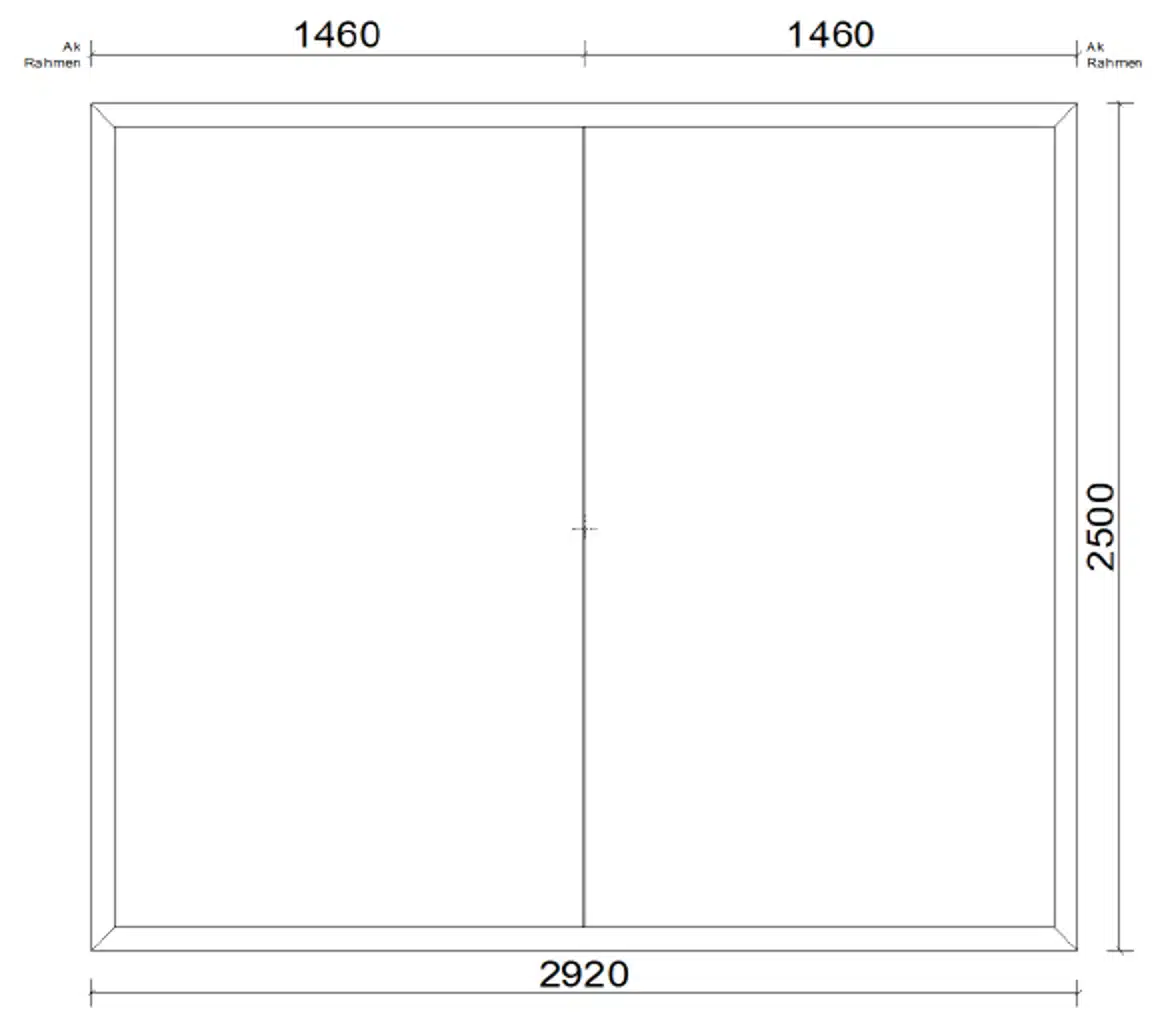 Großes Aluminiumfenster mit Nurglasstoß