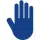 Icon soll Handflächentest symbolisieren, die Luftzug bei Fenstertest spürt - hilft, zugige Fenster zu identifizieren.