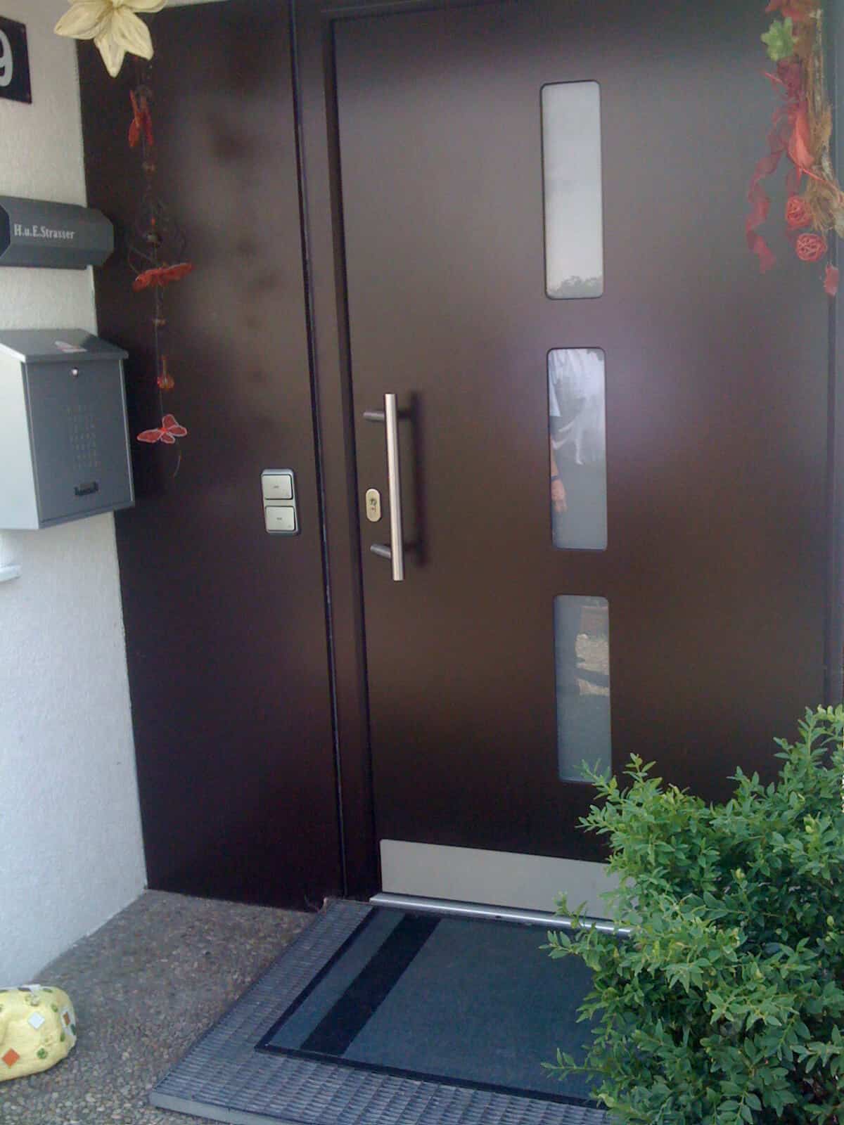 Haustür braun Aluminium