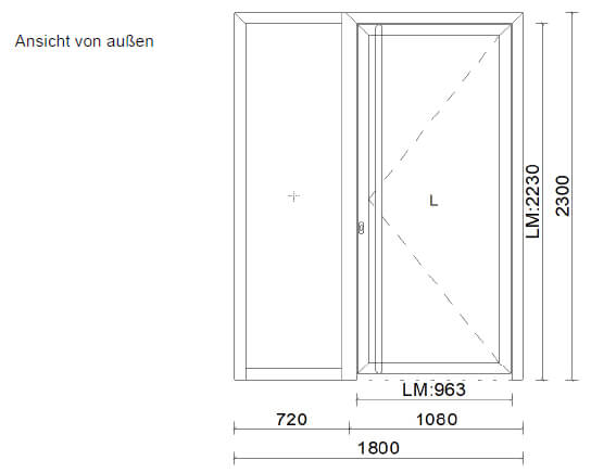 Haustür mit Seitenteil Aluminium