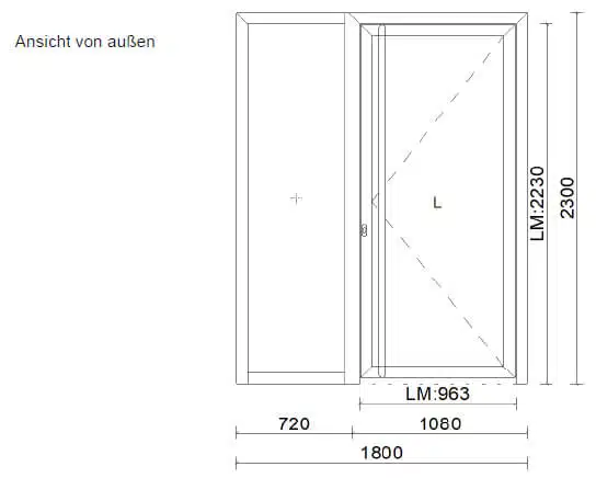 Haustür mit Seitenteil Aluminium