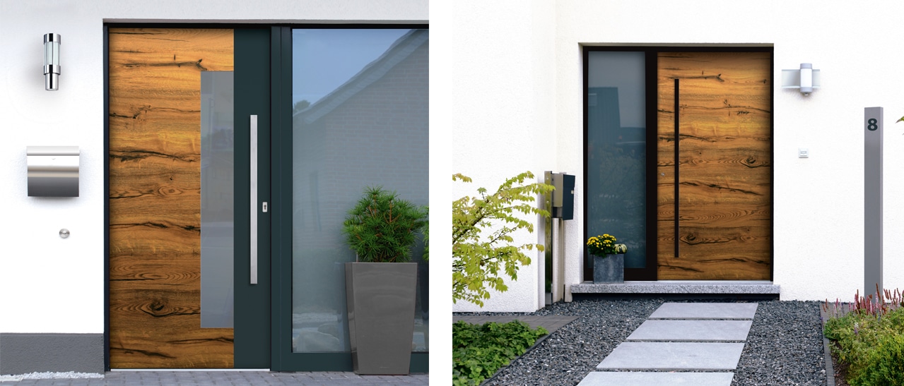 Haustüren mit Holzoptik