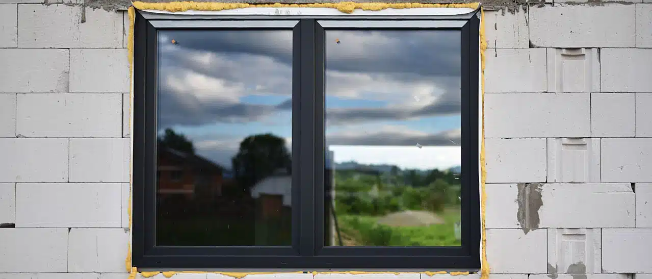 Schlecht eingebautes Fenster, was nicht gemäß ÖNORM montiert wurde
